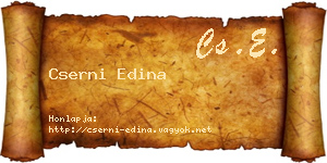 Cserni Edina névjegykártya