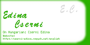 edina cserni business card